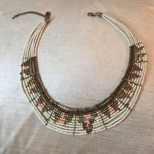 Zad beaded bib necklace.
